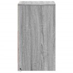 vidaXL Armoire de chevet et lumières LED sonoma gris bois d'ingénierie
