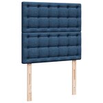 vidaXL Sommier à lattes de lit avec matelas Bleu 100x200 cm Tissu