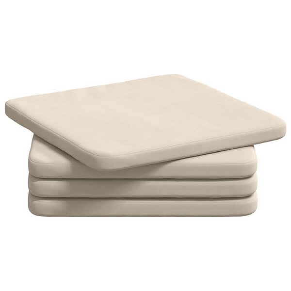 vidaXL Coussins de siège 4 Pièces Beige 40 x 40 x 3 cm