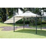 BEAU RIVAGE Tonnelle de jardin Pianosa - 3,3x3,3m - Gris