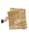 (1 lot   1000 sacs) sac papier liassé avec fenêtre en amidon de maïs 4 5