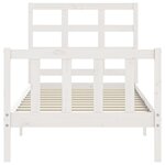 vidaXL Cadre de lit sans matelas blanc 90x190 cm bois de pin massif