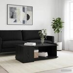 vidaXL Table basse Chêne noir 90 x 50 x 33 cm Bois d'ingénierie