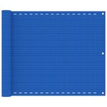 vidaXL Écran de balcon Bleu 75x500 cm PEHD