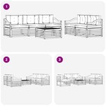 vidaXL Ensemble de canapés d'extérieur 6 Pièces Blanc et anthracite