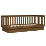 vidaXL Lit de jour sans matelas marron miel 100x200 cm bois pin massif