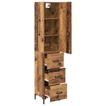 vidaXL Haut Armoire Bois Ancien 69 5 x 34 x 180 cm Bois d'ingénierie