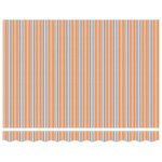 vidaXL Auvent Rétractable Orange  gris  bleu et blanc 350 x 250 cm