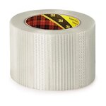 Ruban adhésif armé chaîne et trame 145 microns scotch 3m 50 mm x 50 m (lot de 18)