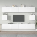 vidaXL Ensemble de meubles TV 6 Pièces Blanc Bois d'ingénierie