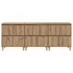 vidaXL Buffets 3 Pièces Chêne artisanal 60 x 35 x 70 cm Bois d'ingénierie