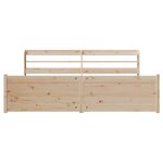 vidaXL Cadre de lit avec tête de lit sans matelas 200x200 cm