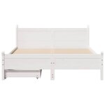 vidaXL Cadre de lit sans matelas blanc 120x190 cm bois de pin massif