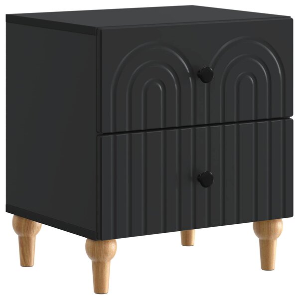 vidaXL Cabinet de chevet Noir 43 x 34 5 x 48 cm Bois d'ingénierie