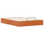 vidaXL Cadre de lit ottoman avec rangement Brun Ciré 120 x 200 cm