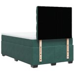vidaXL Sommier à lattes de lit avec matelas vert foncé 120x190 cm