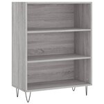 vidaXL Buffet haut Sonoma gris 69 5x34x180 cm Bois d'ingénierie