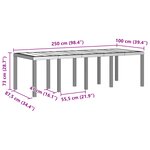 vidaXL Ensemble de salle à manger de jardin de 11 pièces avec coussins marron en poly rattan