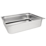 Bac gastro inox gn 2/1 - 150 mm - vogue -  - inox43 650x150x530mm