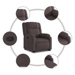 vidaXL Fauteuil inclinable marron foncé tissu