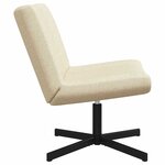 vidaXL Chaise pivotante Crème 63 x 75 x 76 cm tissu