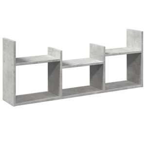vidaXL Armoire murale 100x18x40 cm gris béton bois d'ingénierie