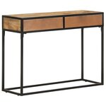 vidaXL Table console 100x35x75 cm Bois de manguier massif