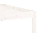 vidaXL Cadre de lit Blanc Bois de pin massif 120x200 cm