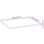 vidaXL Plan de travail de cuisine bois de chêne massif rectangulaire