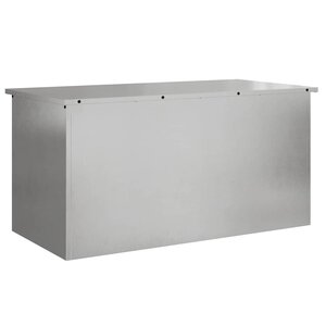 vidaXL Boîte de Rangement Extérieure Argent 100 x 50.5 x 50 cm