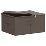 vidaXL Boîte de rangement Gris 43 x 34 x 23 cm Tissu intissé