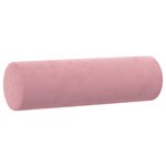 vidaXL Canapé 2 places avec oreillers décoratifs rose 140 cm velours