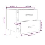vidaXL Table de chevet Chêne fumé 40x35x47 5 cm