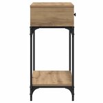 vidaXL Table console avec tiroir chêne artisanal 75 x 34 5 x 75 cm