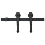 vidaXL Porte coulissante quincaillerie Aluminium et verre ESG 76x205cm