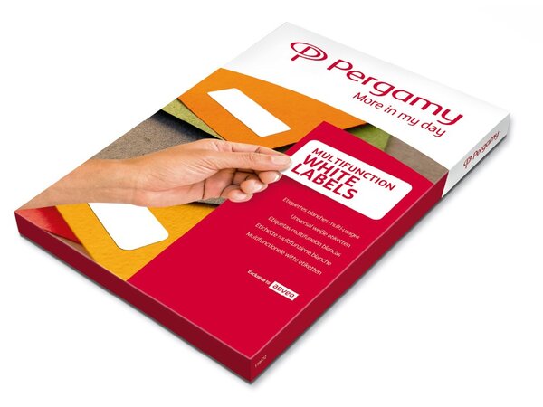 Pergamy boite 500 étiquettes 210x297mm multi-usage en planche a4. Coins carrés
