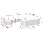 vidaXL Salon de jardin 11 Pièces avec coussins beige résine tressée