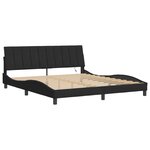 vidaXL Cadre de lit avec LED sans matelas Hanko noir 180x200 cm velours