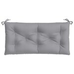 vidaXL Coussins de banc de jardin 2 Pièces gris 100x50x7 cm tissu Oxford