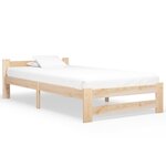 vidaXL Cadre de lit Bois de pin massif 100x200 cm