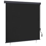 vidaXL Store Roulant Extérieur Rayé Anthracite 180 x 250 cm tissu
