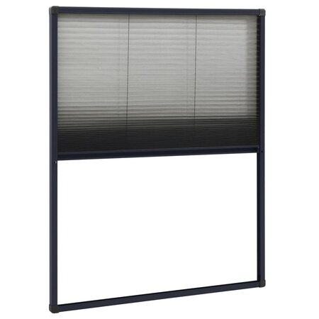 vidaXL Moustiquaire plissée pour fenêtre Aluminium Anthracite 60x80 cm