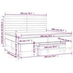vidaXL Sommier à lattes de lit et matelas Vert foncé 200x200cm Velours