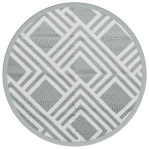 vidaXL Tapis d'extérieur ARAKIL gris Ø120 cm PP