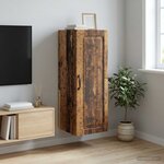 vidaXL Armoire Murale 33 x 34 5 x 90 cm Bois d'ingénierie Bois ancien