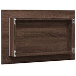 vidaXL Miroir de salle de bain à LED chêne marron bois d'ingénierie