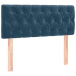 vidaXL Sommier à lattes de lit avec matelas LED Bleu foncé 100x200 cm