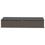 vidaXL Boîte de rangement avec fenêtre transparente Gris Tissu intissé