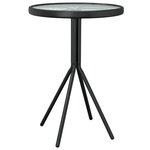 Ensemble de bistro jardin meuble extérieur terrasse 3 pièces acier noir 02_0013498