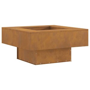 vidaXL Braise Marron 80 x 80 x 40 cm Acier Corten